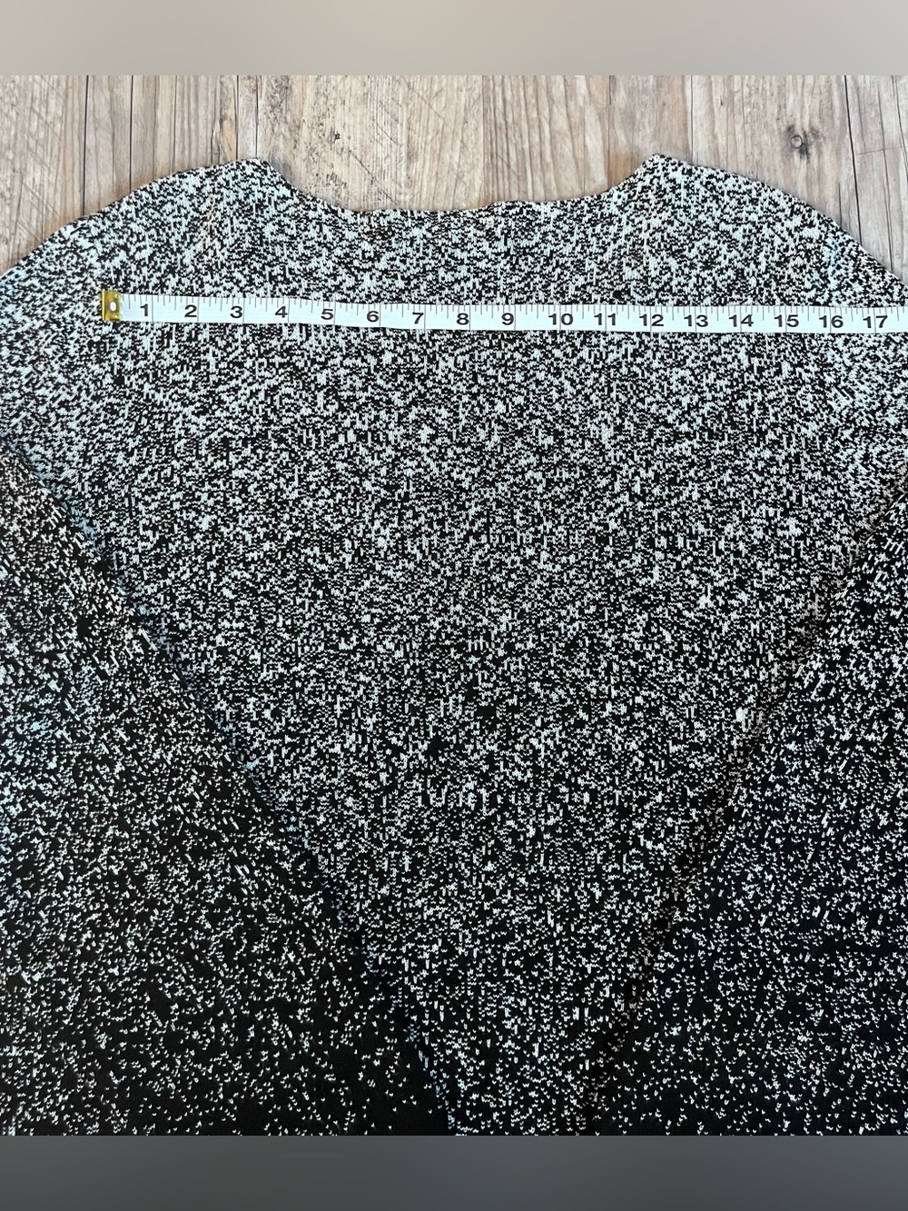 Chicos Zenergy Luxe Cashmere Blend Sweater Womens 3 XL Black White Ombre Knit - Picture 6 of 11